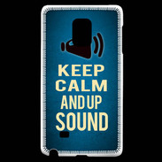 Coque Samsung Galaxy Note Edge Keep Calm and Up Sound Bleu