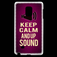 Coque Samsung Galaxy Note Edge Keep Calm and Up Sound Rose