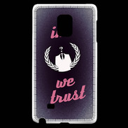 Coque Samsung Galaxy Note Edge In anonymous We trust Rouge ZG
