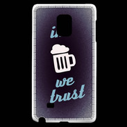 Coque Samsung Galaxy Note Edge In Beer We trust bleu ZG