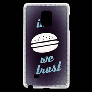 Coque Samsung Galaxy Note Edge In Burger We trust Bleu ZG