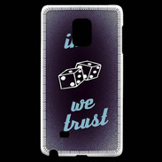 Coque Samsung Galaxy Note Edge In Gamble We trust Bleu ZG