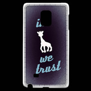 Coque Samsung Galaxy Note Edge In Girafe We trust Bleu ZG
