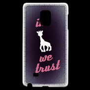 Coque Samsung Galaxy Note Edge In Girafe We trust Rouge ZG