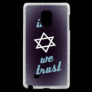 Coque Samsung Galaxy Note Edge In Judaïsme We trust Bleu ZG 