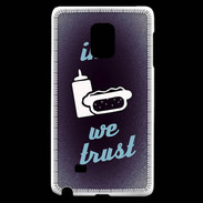Coque Samsung Galaxy Note Edge In Junk We trust Bleu ZG