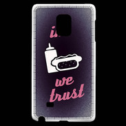 Coque Samsung Galaxy Note Edge In Junk We trust Rouge ZG