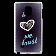 Coque Samsung Galaxy Note Edge In Love We trust Bleu ZG
