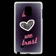 Coque Samsung Galaxy Note Edge In Love We trust Rouge ZG