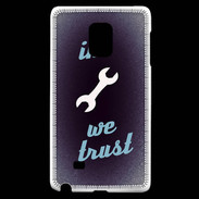 Coque Samsung Galaxy Note Edge In Mecanic We trust Bleu ZG