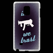 Coque Samsung Galaxy Note Edge In Uzi We trust Bleu ZG