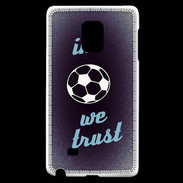 Coque Samsung Galaxy Note Edge In Soccer We trust Bleu ZG