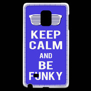 Coque Samsung Galaxy Note Edge Keep Calm Funky Bleu