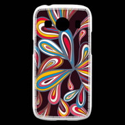 Coque Samsung Galaxy Ace4 Flower power sur fond noir