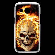 Coque Samsung Galaxy Ace4 Tête de mort en flamme 5