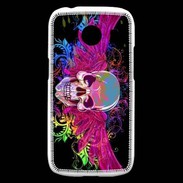 Coque Samsung Galaxy Ace4 Tête de mort design et colorée