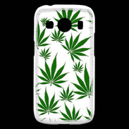 Coque Samsung Galaxy Ace4 Feuille de cannabis sur fond blanc