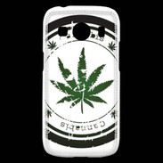 Coque Samsung Galaxy Ace4 Grunge stamp with marijuana leaf