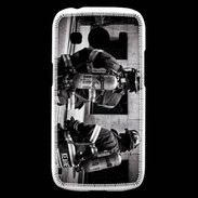 Coque Samsung Galaxy Ace4 Pompiers en noir et blanc
