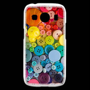 Coque Samsung Galaxy Ace4 Arc en ciel de boutons de couture