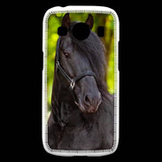 Coque Samsung Galaxy Ace4 Portrait de cheval noir 10