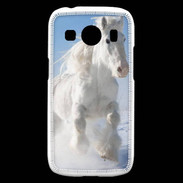 Coque Samsung Galaxy Ace4 Cheval blanc dans la neige 2
