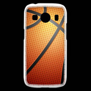 Coque Samsung Galaxy Ace4 Effet Ballon de basket orange et noir