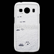 Coque Samsung Galaxy Ace4 Traces de pas d'animal dans la neige