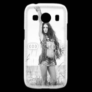Coque Samsung Galaxy Ace4 Hippie noir et blanc