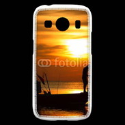Coque Samsung Galaxy Ace4 Couché de soleil pêcheur