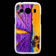 Coque Samsung Galaxy Ace4 Peinture de champs de lavande 