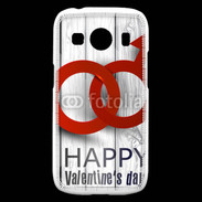 Coque Samsung Galaxy Ace4 Saint valentin sur fond bois