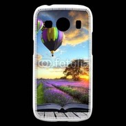 Coque Samsung Galaxy Ace4 Montgolfière et lavande 