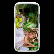 Coque Samsung Galaxy Ace4 Petite fille avec panier de pommes