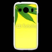 Coque Samsung Galaxy Ace4 Feuille de cannabis sur fond jaune 2
