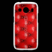 Coque Samsung Galaxy Ace4 Capitonnage cuir rouge