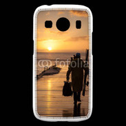 Coque Samsung Galaxy Ace4 Pécheur au levé du soleil