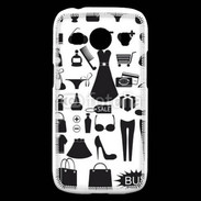 Coque Samsung Galaxy Ace4 Fond fashion noir et blanc 2