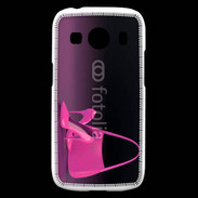 Coque Samsung Galaxy Ace4 Escarpins et sac à main rose
