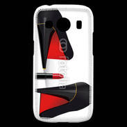 Coque Samsung Galaxy Ace4 Escarpins et tube de rouge à lèvres