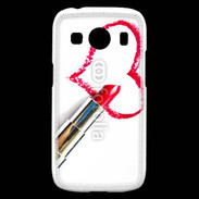 Coque Samsung Galaxy Ace4 Coeur avec rouge à lèvres