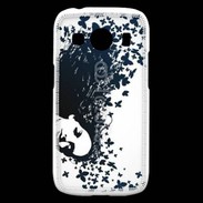 Coque Samsung Galaxy Ace4 Woman with a butterflies in hair.