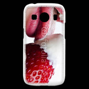 Coque Samsung Galaxy Ace4 Fraise et bouche 2