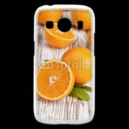 Coque Samsung Galaxy Ace4 Belles oranges sur fond en bois