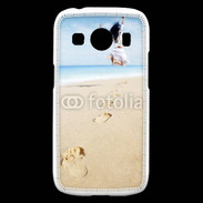 Coque Samsung Galaxy Ace4 Femme sautant face à la mer