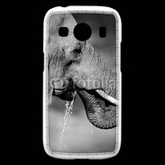 Coque Samsung Galaxy Ace4 Elephant d'Afrique en noir et blanc