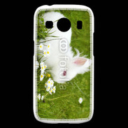 Coque Samsung Galaxy Ace4 Lapin blanc dans l'herbe