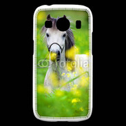 Coque Samsung Galaxy Ace4 Poney Shetland gris et blanc