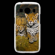 Coque Samsung Galaxy Ace4 Portrait de Léopard avec petit