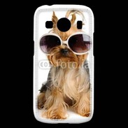 Coque Samsung Galaxy Ace4 Chien Yorkie avec lunette de soleil